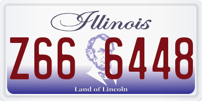 IL license plate Z666448