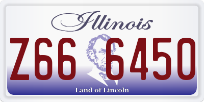 IL license plate Z666450