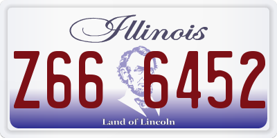 IL license plate Z666452