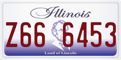 IL license plate Z666453