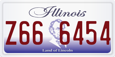 IL license plate Z666454