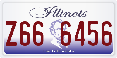 IL license plate Z666456