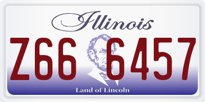 IL license plate Z666457