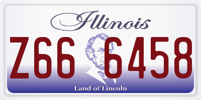 IL license plate Z666458