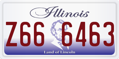 IL license plate Z666463