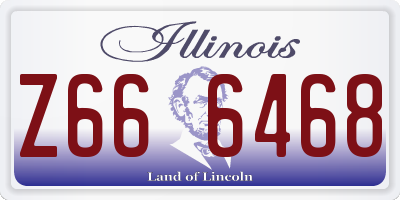 IL license plate Z666468