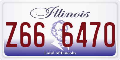 IL license plate Z666470