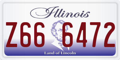 IL license plate Z666472