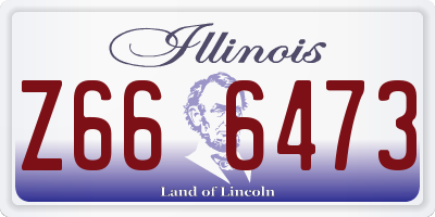 IL license plate Z666473