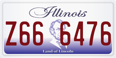IL license plate Z666476