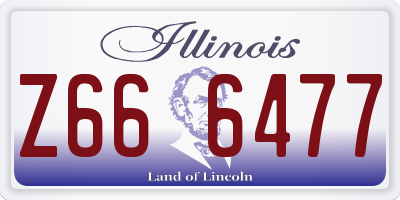 IL license plate Z666477