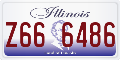 IL license plate Z666486