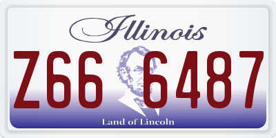 IL license plate Z666487