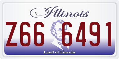 IL license plate Z666491