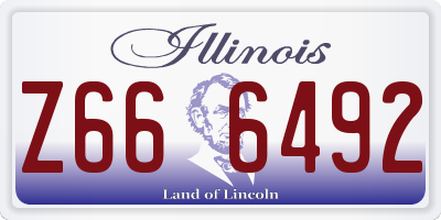 IL license plate Z666492