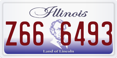 IL license plate Z666493