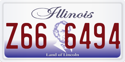 IL license plate Z666494