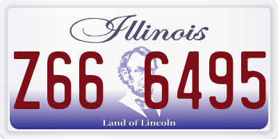 IL license plate Z666495