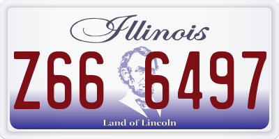 IL license plate Z666497