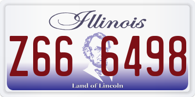 IL license plate Z666498