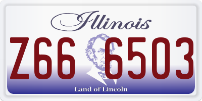IL license plate Z666503