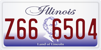 IL license plate Z666504