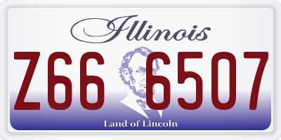 IL license plate Z666507