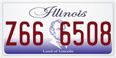 IL license plate Z666508