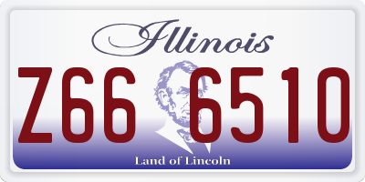 IL license plate Z666510