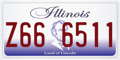 IL license plate Z666511