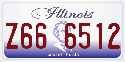 IL license plate Z666512