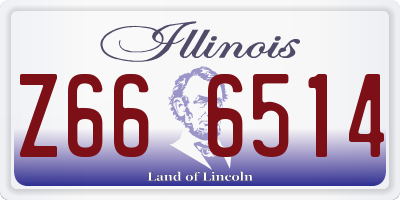 IL license plate Z666514