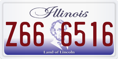 IL license plate Z666516