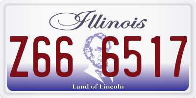 IL license plate Z666517