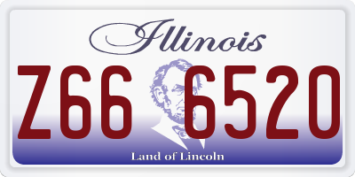 IL license plate Z666520