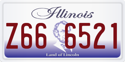 IL license plate Z666521