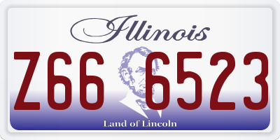 IL license plate Z666523