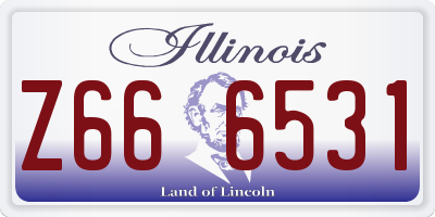 IL license plate Z666531