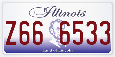 IL license plate Z666533
