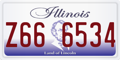 IL license plate Z666534