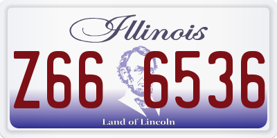 IL license plate Z666536