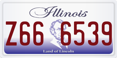 IL license plate Z666539