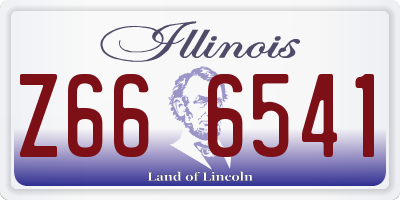 IL license plate Z666541