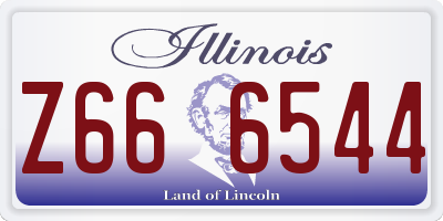 IL license plate Z666544