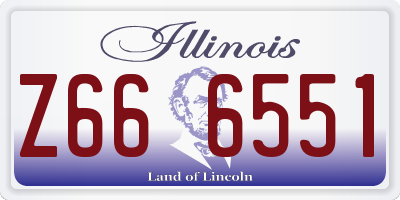 IL license plate Z666551