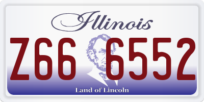 IL license plate Z666552