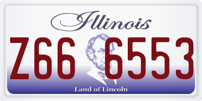 IL license plate Z666553
