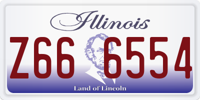 IL license plate Z666554