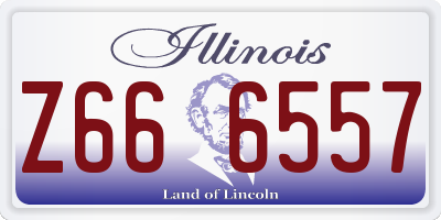 IL license plate Z666557