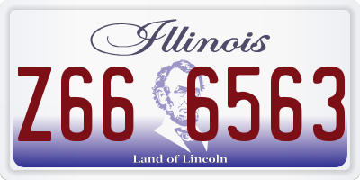 IL license plate Z666563